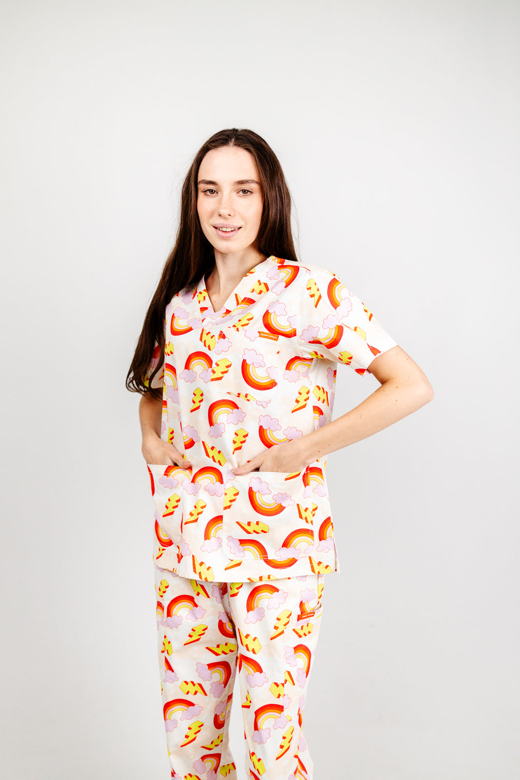 Electric Rainbow Scrub Set