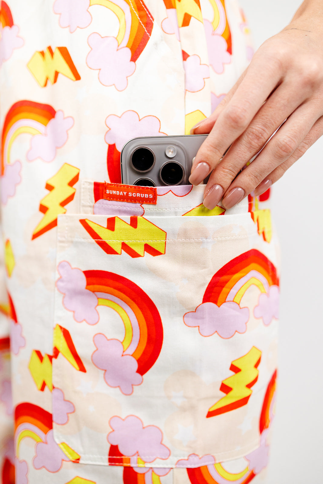 Electric Rainbow Scrub Set