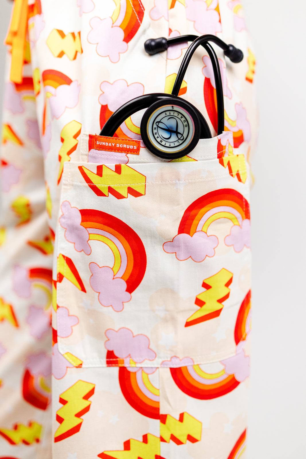 Electric Rainbow Scrub Set