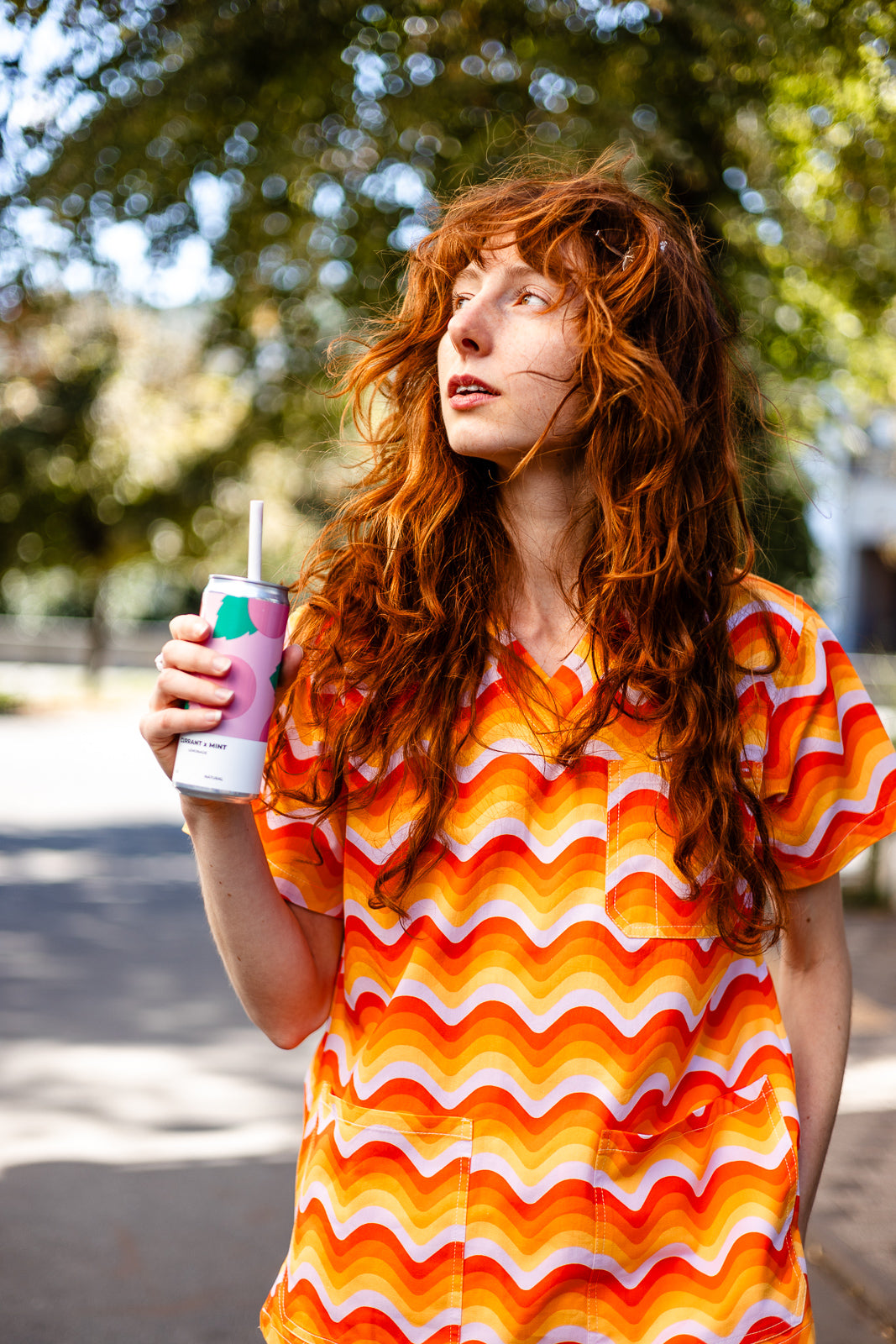 Orange Sunrise Scrub Set