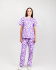 Purple Petals Scrub Set