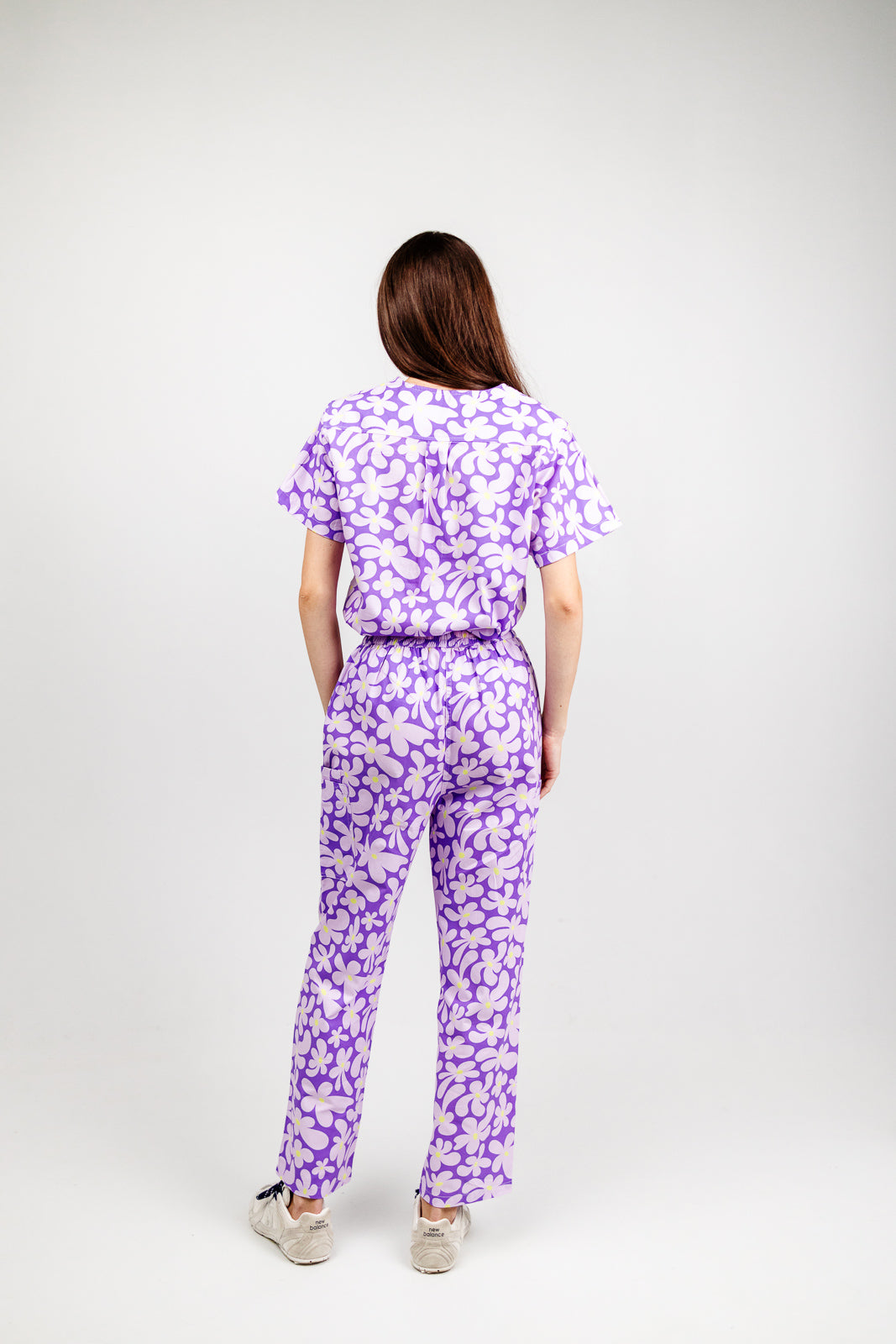 Purple Petals Scrub Set