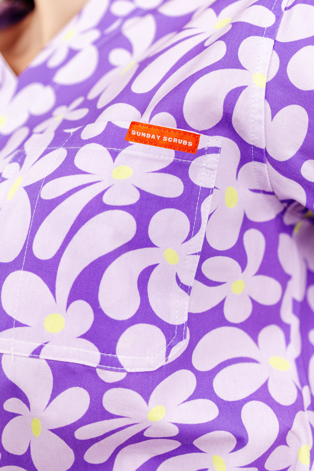 Purple Petals Scrub Set