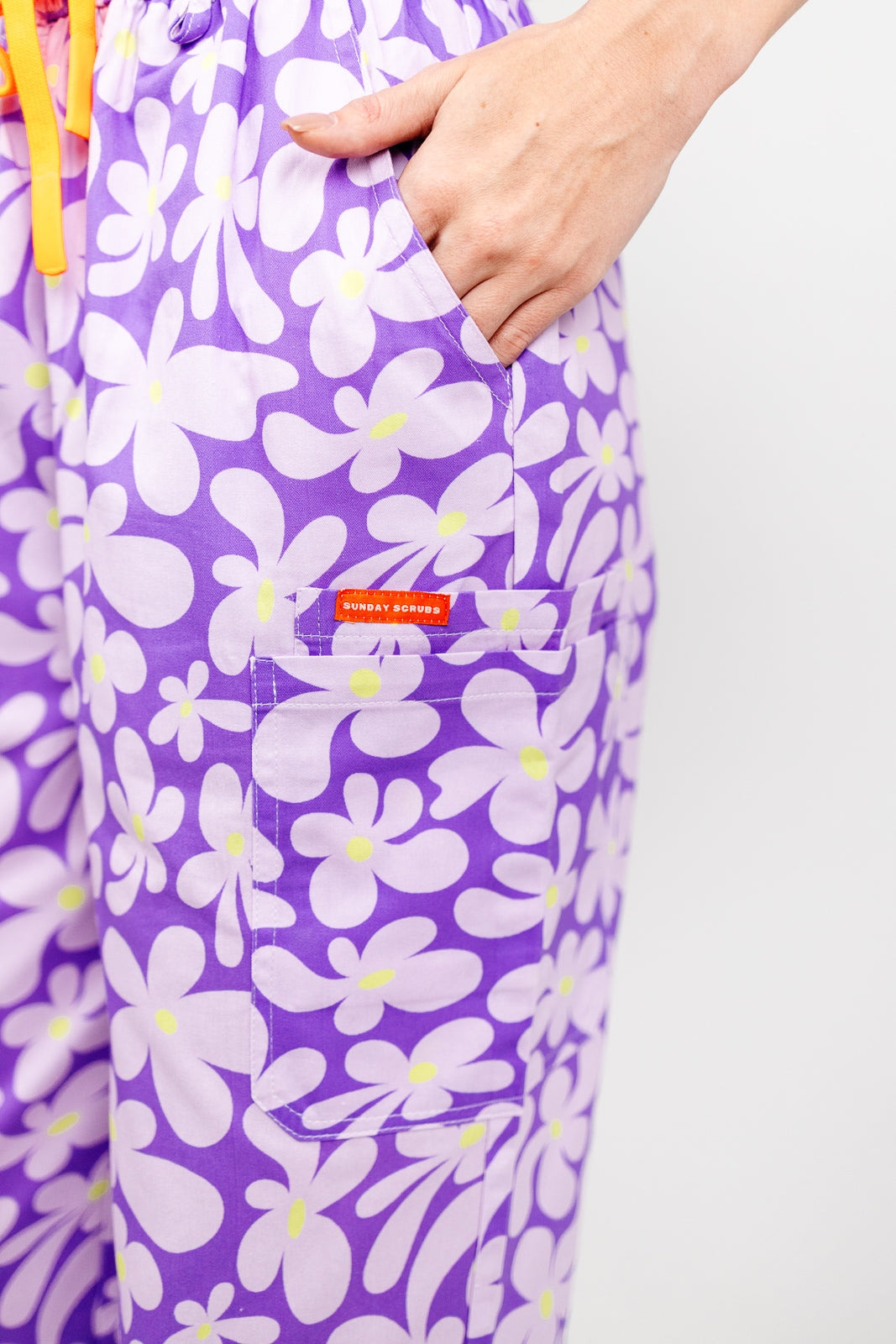 Purple Petals Scrub Set