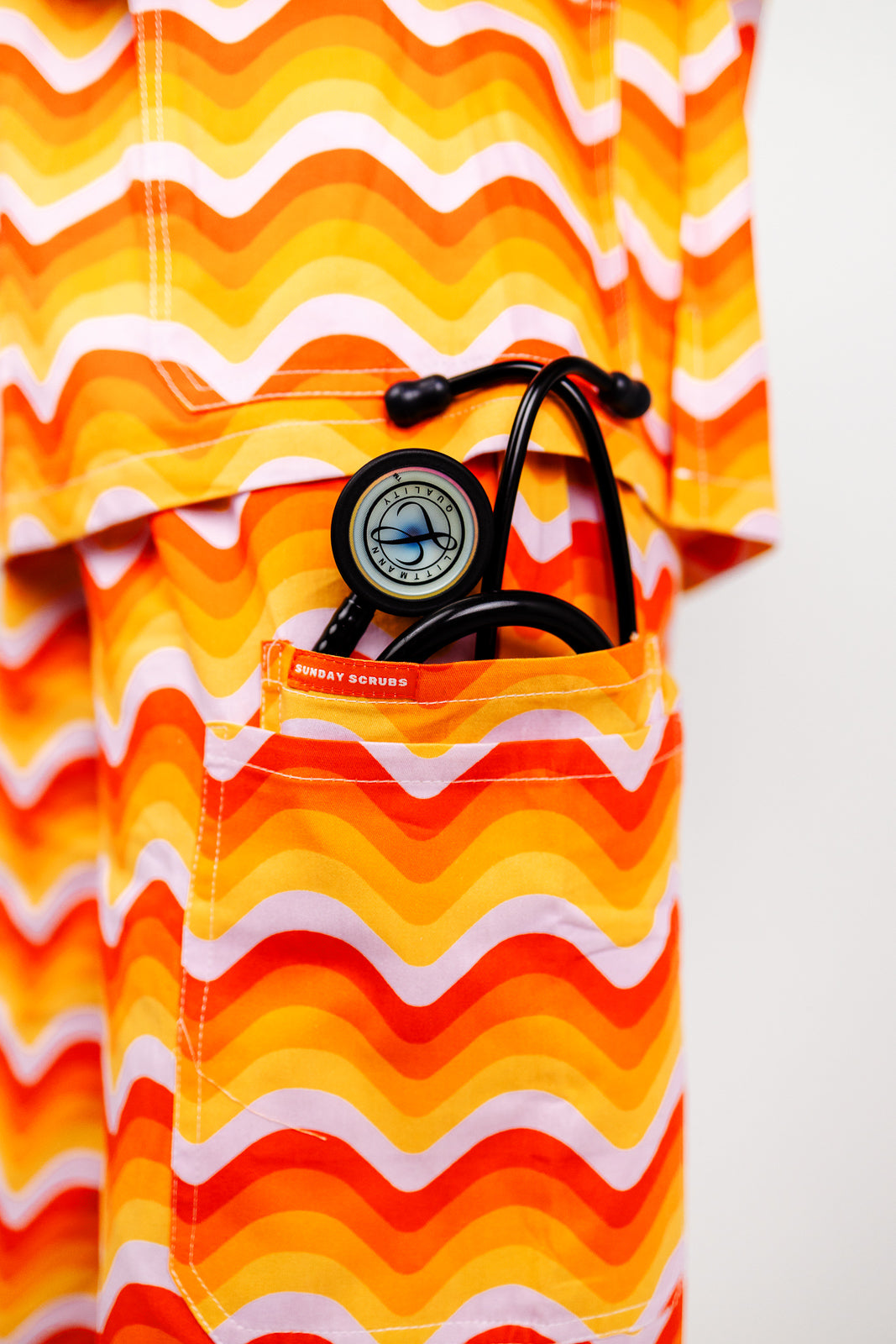 Orange Sunrise Scrub Set